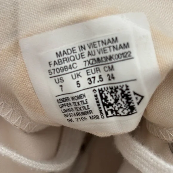 CONVERSE CHUCK TAYLOR PLATFORM METALLIC ORANGE PINK & GOLD SNEAKERS SZ  7 - Picture 10 of 13